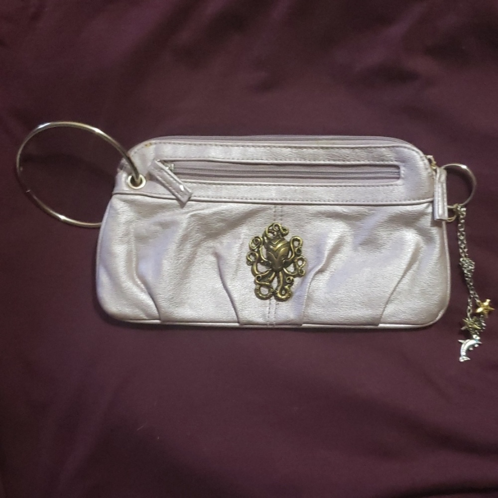 Party wristlet purse purple shimmer